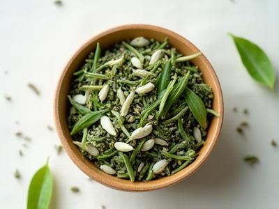  delicately green tea leaves and white tea buds, light and refreshing
